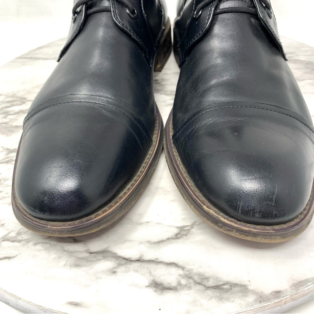 Kenneth Cole Reaction Direct Route Black Leather Lace-Up Boots 7.5 Mens Classic - Picture 12 of 15